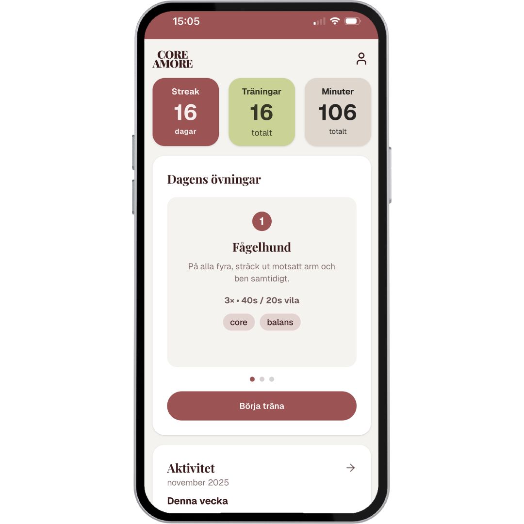 Core Amore dashboard